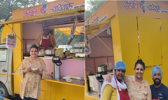 supriya pathare visit celebrity chaywala food stall