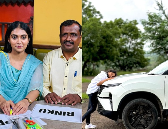 rinku rajguru buy tata harrier car