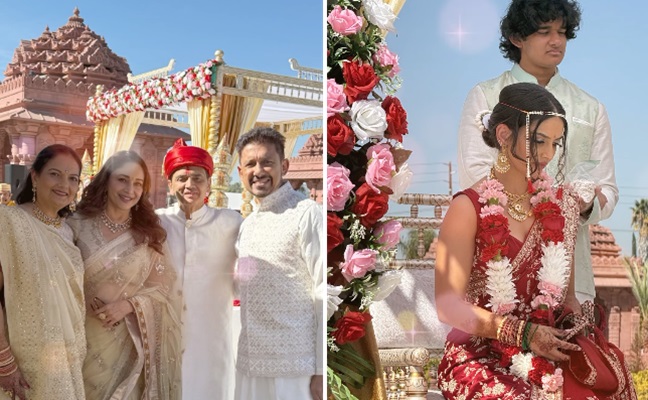 madhuri dixit brothers daughter wedding photos