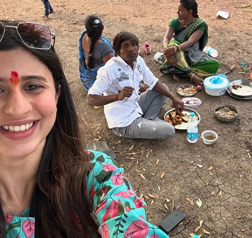 ankita walawalkar in suraj chavan village