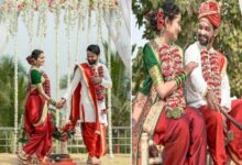 marathi actress aishwarya shinde and vaibhav rajendra wedding photos