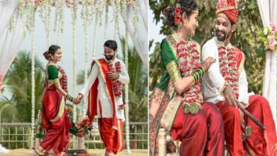 marathi actress aishwarya shinde and vaibhav rajendra wedding photos