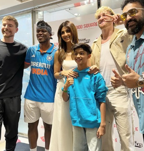 Mr.Beast with shilpa shetty family