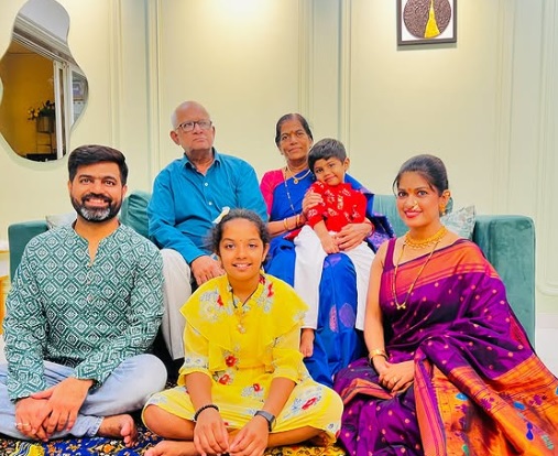 Dhanashri Kadgaonkar family photo