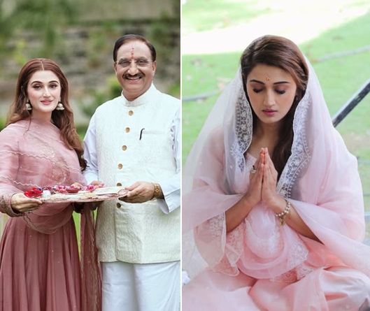 Aarushi Nishank with father Ramesh Pokhriyal Nishank